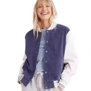 Aerie Corduroy Varsity Bomber Jacket